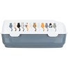 Bac a litiere - TRIXIE - Delio - Rebord - Imprimé Gris et blanc - 38 × 20 × 5...