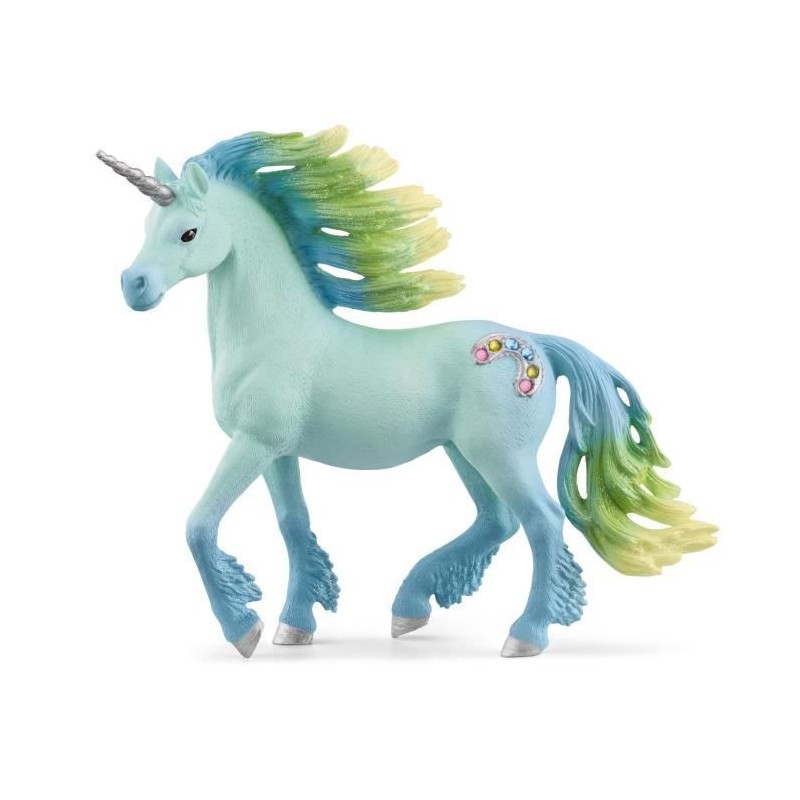 Figurine Licorne étalon Barbe a papa, Doux pelage, SCHLEICH 70722