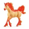 Figurine Étalon licorne de feu élementa, criniere et queue