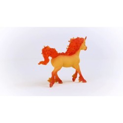 Figurine Étalon licorne de feu élementa, criniere et queue