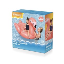 Bouée a chevaucher - Bestway - Flamant rose - 138 x 107 cm