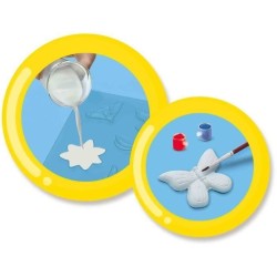 SES Creative - Kit Moulage Plâtre Papillons - 6 Couleurs de Peinture