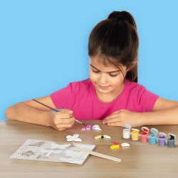 SES Creative - Kit Moulage Plâtre Papillons - 6 Couleurs de Peinture