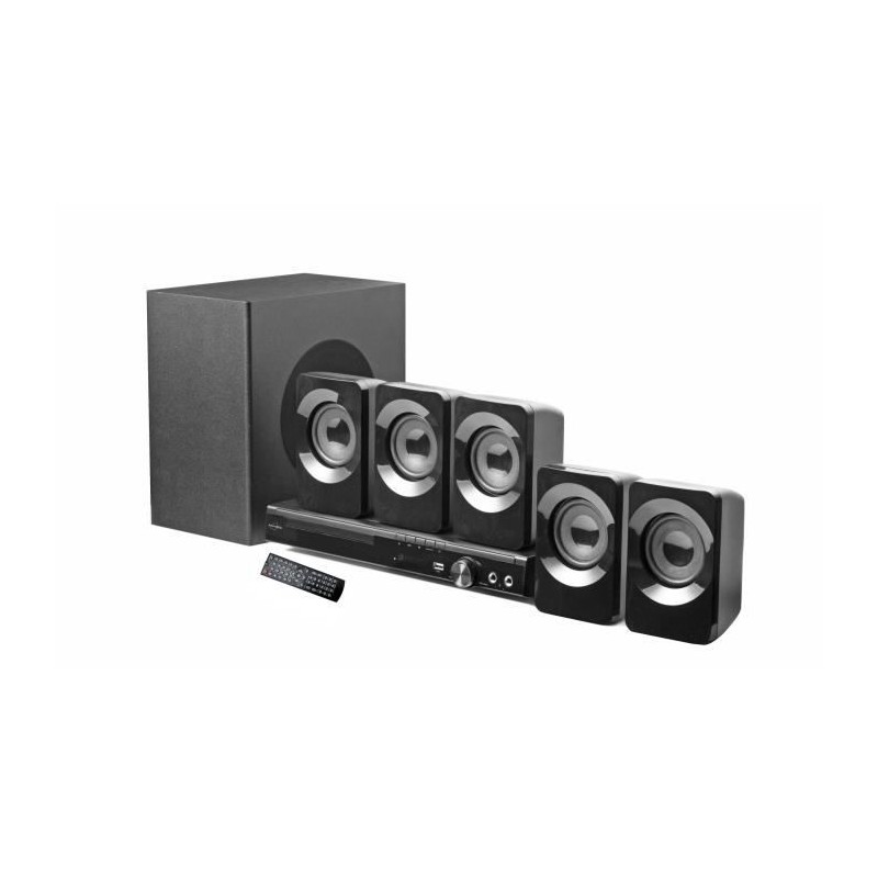 Systeme Home cinéma 5.1 INOVALLEY avec caisson de basse Bluetooth et lecteur DVD