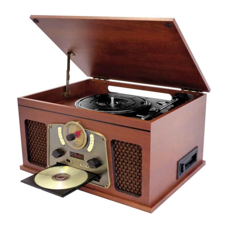 INOVALLEY RETRO10E-BTH-N - Chaîne Hi-fi rétro - Connectivité bluetooth, USB, ...