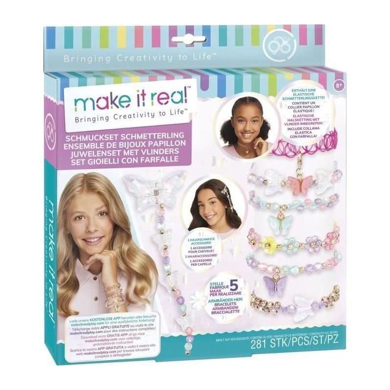 Jeu de création bijoux - LANSAY - 41323 - Make It Real - Bijoux Papillon
