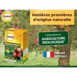 SOLABIOL Engrais fruitiers - 1,5kg - Jusqu'a 180 plants - Stimulateur de croi...