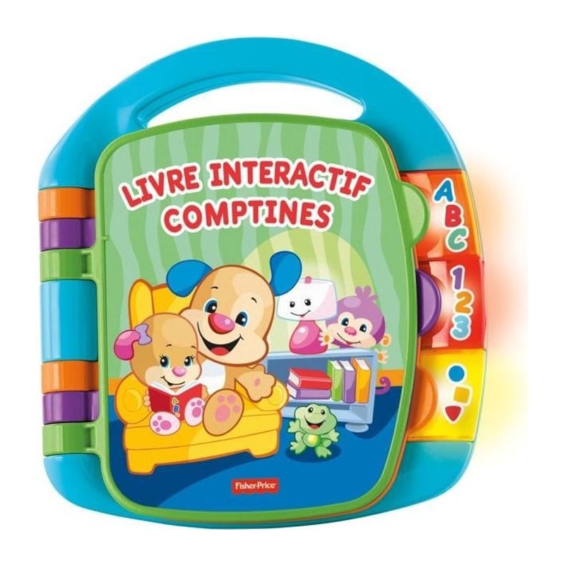 Fisher-Price - Livre Interactif Comptines - Livre bébé - 6 mois et + CDH39