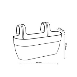 ELHO Balconniere Vibia Campana Easy Hanger L - 24,1 x 46 x H26,5 cm - Vert pi...