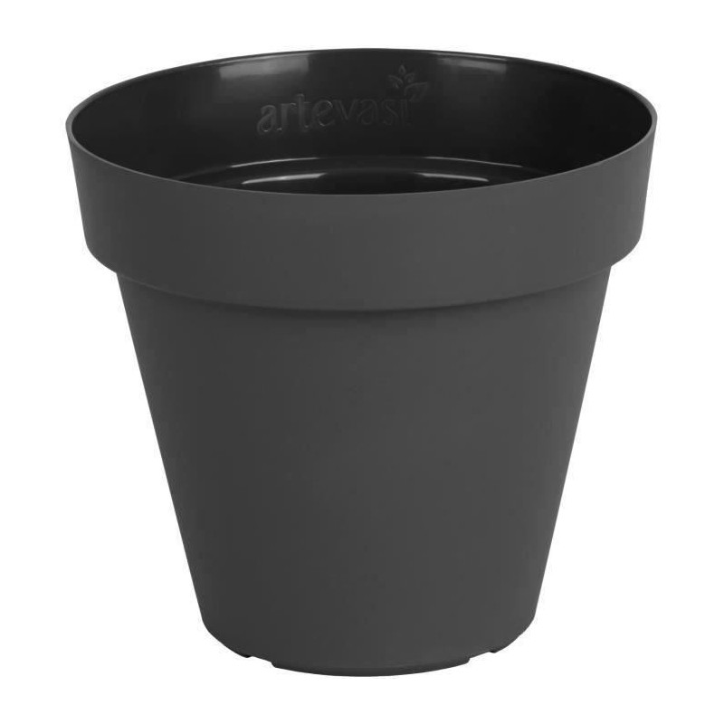ARTEVASI Pot de fleurs CAPRI - Anthracite - Résistant au gel - 40 x 40 x 34,7...