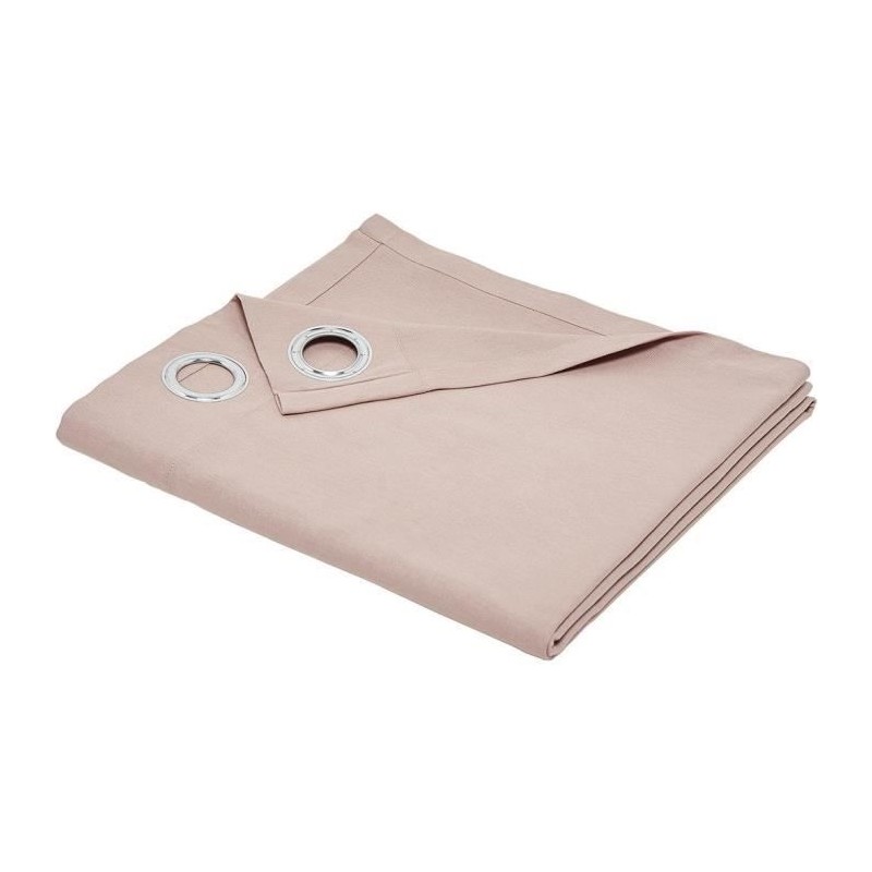 Rideau a oeillets TODAY - 140x240cm - 100% Coton - Rose