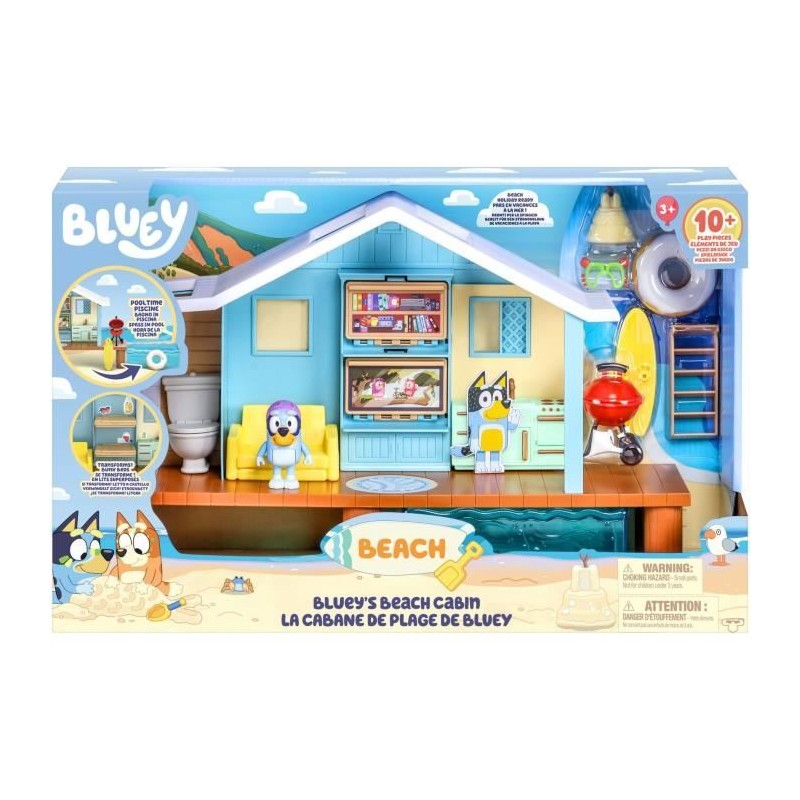 Cabane de Plage de Bluey - BLUEY - Set de jeu avec figurine exclusive et plus...