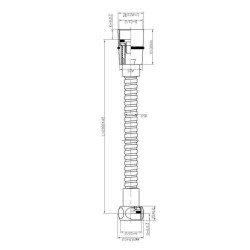 Flexible de douche ROUSSEAU - Inox chromé double agrafage - 2,00m - Certifié ...