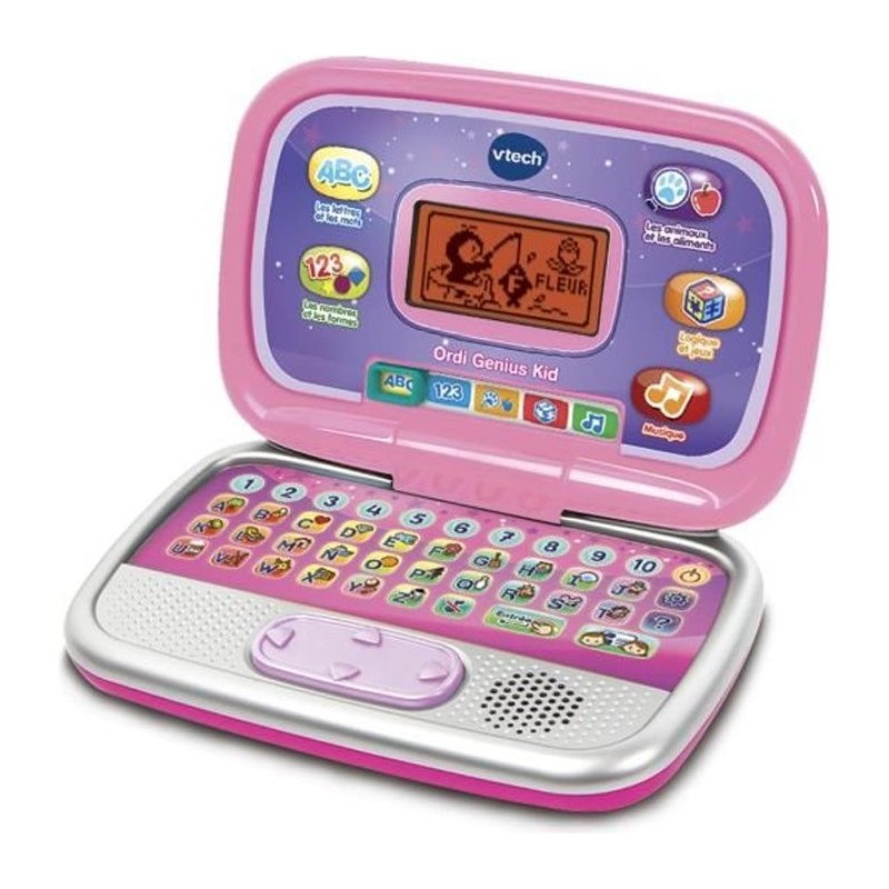 Ordinateur Interactif Enfant - VTECH - Ordi Genius Kid - Rose - 20 activités ...