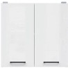 JUNONA Meuble haut 60 cm - 2 Portes - Blanc brillant