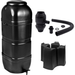 NATURE Récupérateur d'eau kit - 100 litres - Forme colonne - Traité anti-UV -...