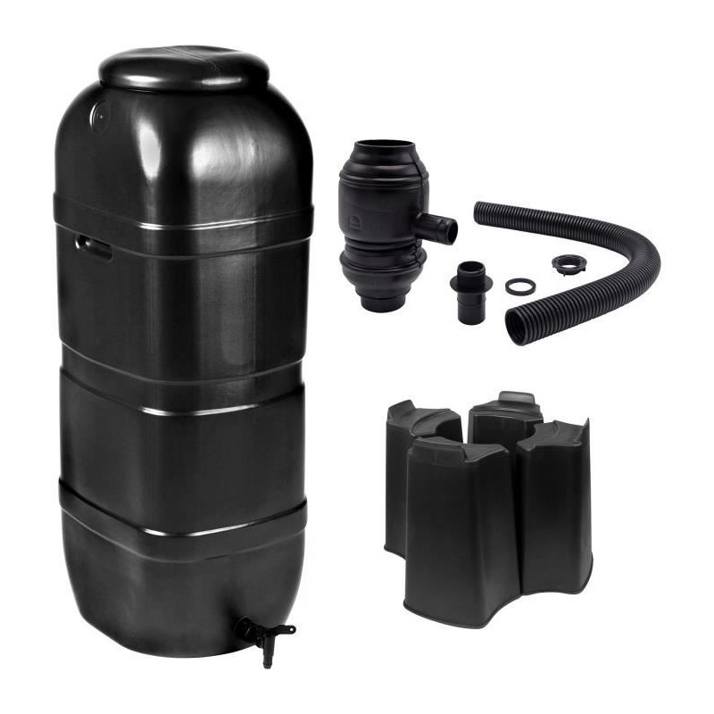 NATURE Récupérateur d'eau kit - 100 litres - Forme colonne - Traité anti-UV -...