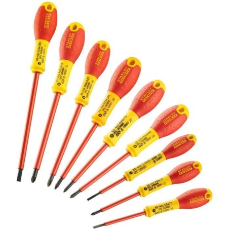 Jeu de 10 Tournevis - STANLEY FATMAX - FMHT62573-0 - Isolés 1000V - Electrici...