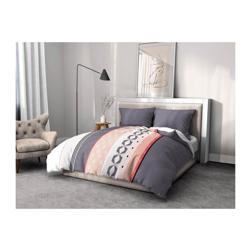 Parure de couette microfibre HOME PASSION BLING - 1 housse de couette 240 x 2...