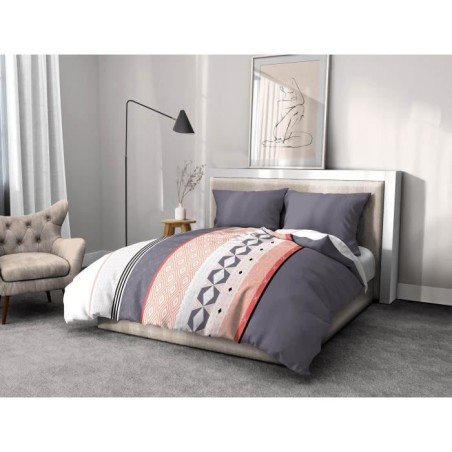 Parure de couette microfibre HOME PASSION BLING - 1 housse de couette 240 x 2...