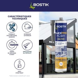 Mastic colle/joint - BOSTIK - Flexpro PU811 - Tous matériaux - Intérieur/exté...
