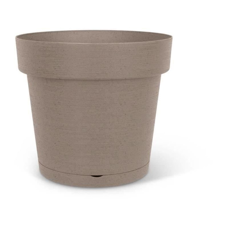 Pot a réserve d'eau - GARDEN ID Glamour - Taupe 40 cm - Surface granuleuse - ...