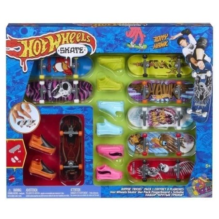 Hot Wheels-Skate-Fingerskate Tony Hawk-Pack fingerboards et chaussures HMY19