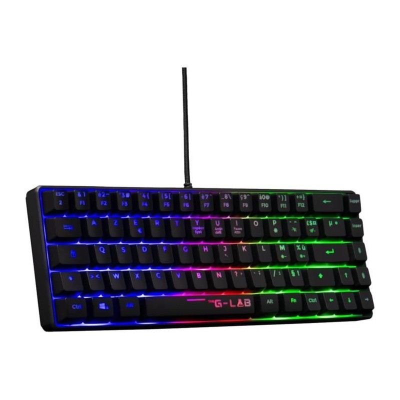 Clavier Gamer - The G-Lab - KEYZ HYDROGEN - 60% Format Compact - Rétroéclairé...