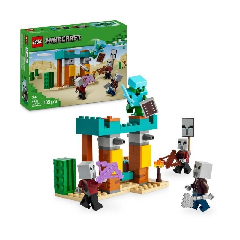 LEGO Minecraft 21267 La patrouille d'Illageois du désert - Jeu de constructio...