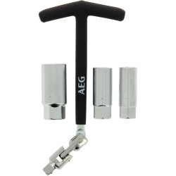 Clé a bougie articulée 3 douilles vehicule essence : 14/16/21mm - AEG - antig...