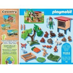 PLAYMOBIL 71252 Enfant avec enclos et lapins, Country La Ferme, Animaux de la...