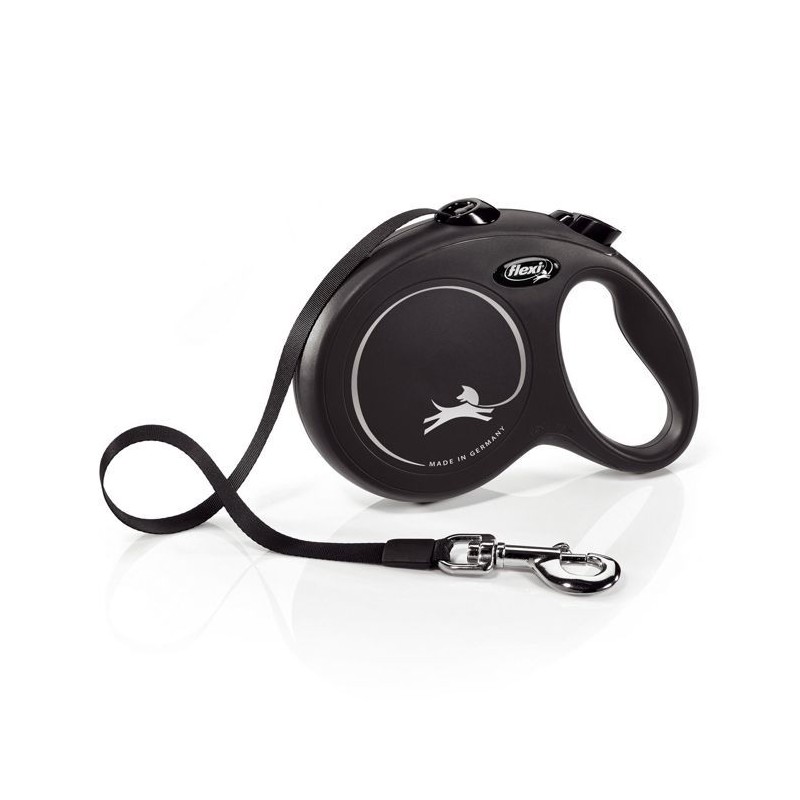 Laisse Flexi Collection Sangle S - FLEXI - CL10T5-251-S-20 - Noir - Pour chie...