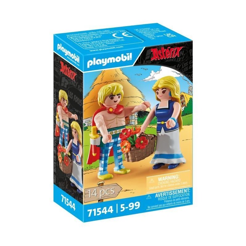 PLAYMOBIL 71544 Tragicomix et Falbala, Personnages d'Astérix, 14 pieces, Des ...