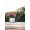 Pot avec réserve d'eau - GARDEN ID Respect - Blanc 25 x 25 cm - 100% déchets ...