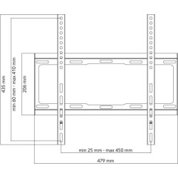 ONE FOR ALL WM2411 - Support mural TV Support plat pour écran 32-65''/81-165c...