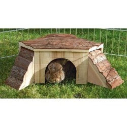 Maison Nature avec rampe pour rongeurs - 37x37x16cm - KERBL