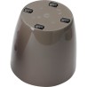 Cache-pot brillant - GARDEN ID - Shiny Taupe avec roulettes - 30 x 27 cm - As...