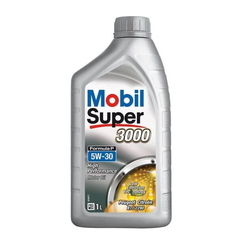 Huile moteur 5W-30 Synthétique - MOBIL - Super 3000 - Formula-P -bidon 1L -  ...