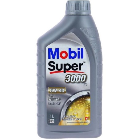 Huile moteur 5W-40 Synthétique - MOBIL - Super 3000 X1  - bidon 1L -  haute p...