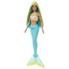 Barbie-Poupées Sirenes avec cheveux et nageoire colorés et serre-tete