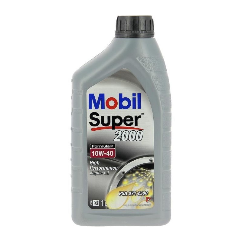 Huile moteur 10W-40 Synthétique - MOBIL - Super 2000 X1 - Formula-P  -bidon 5...