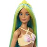 Barbie-Poupées Sirenes avec cheveux et nageoire colorés et serre-tete