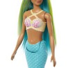 Barbie-Poupées Sirenes avec cheveux et nageoire colorés et serre-tete