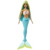 Barbie-Poupées Sirenes avec cheveux et nageoire colorés et serre-tete
