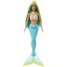 Barbie-Poupées Sirenes avec cheveux et nageoire colorés et serre-tete