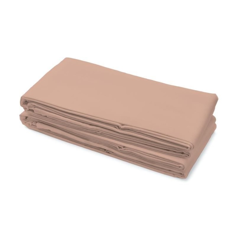 LOVELY HOME Drap Plat 100% coton 180x290 cm - 1 personne - Rose