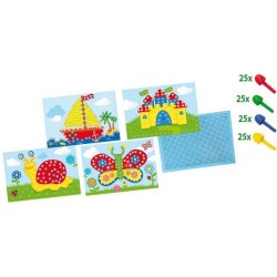 SES CREATIVE Tableau mosaique avec cartes