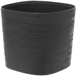 Pot avec réserve d'eau - GARDEN ID Respect - Noir-Anth 25 x 25 cm - 100% déch...