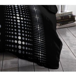 Parure de couette microfibre Steevy - 1 housse de couette 140x200 cm + 1 taie...