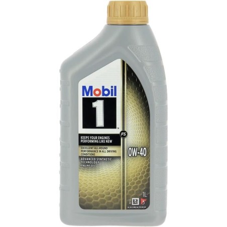 Huile moteur 5W-40 FS Synthétique - MOBIL 1 -bidon 1L -  Ultra haute performa...